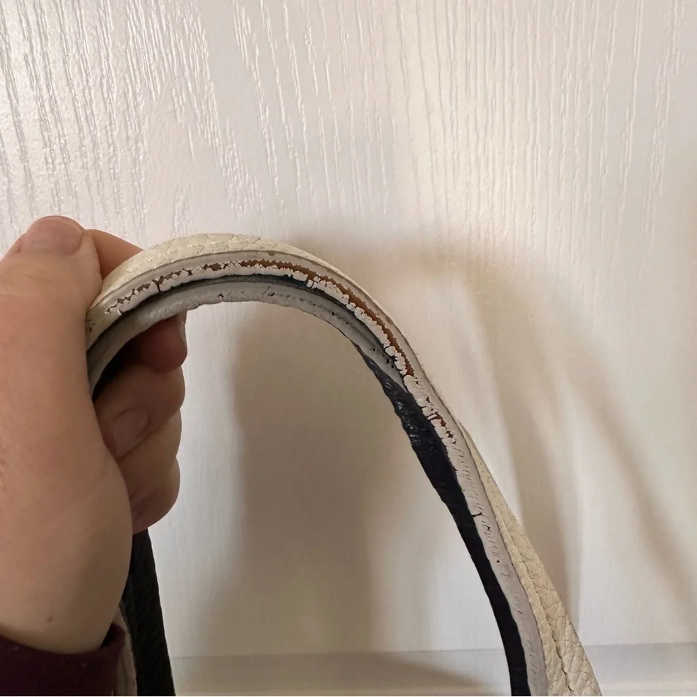 Kate Spade New York Wellesley Camryn real Leather Tote Shoulder Bag Blue & White - Picture 11 of 12